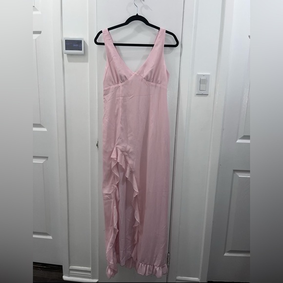 Pink Sleeveless Ruffle Dress - Picture 2 of 4
